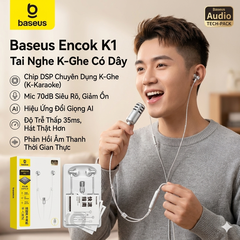 [Instock] Tai nghe có dây BASEUS ANCOK - K1 (Chân cắm Type C) - Kho đối tác