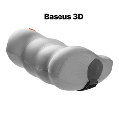 [Instock] BỘ COMBO GỐI TỰA LƯNG + TỰA ĐẦU BASEUS BẰNG CAO SU NON MÀU XÁM (Kho đối tác)