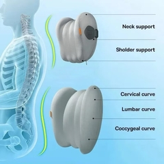 [Instock] BỘ COMBO GỐI TỰA LƯNG + TỰA ĐẦU BASEUS BẰNG CAO SU NON MÀU XÁM (Kho đối tác)