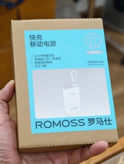 [Instock] PIN DỰ PHÒNG ROMOSS 20.000MAH 22.5W KÈM CÁP 2 ĐẦU TIỆN DỤNG  (Kho đối tác)