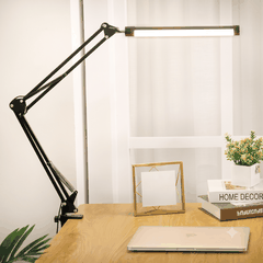 [Instock] ĐÈN KẸP BÀN THÂN GẬP 3 GÓC ĐIỀU CHỈNH ĐA HƯỚNG, SỬ DỤNG ĐA NĂNG (Kho đối tác)