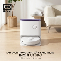 [Instock] Robot INXNI U1 PRO - Hút bụi, lau nhà, tự giặt giẻ - Có Tiếng Việt (Kho đối tác)