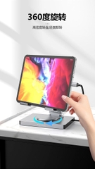 HUB Kệ kê màn hình di động/ipad tích hợp hub Type-C DP sạc nhanh, xuất hình, cổng mạng
