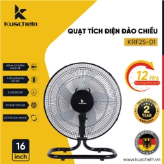 [Instock] Quạt sàn tích điện Kuscheln KRF25-01 , 05 cánh 16inch,  pin 12.000maH (Kho đối tác)