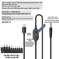 [ Order ] Cable chuyển nguồn C to DC