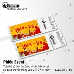 [ SPECIAL EVENT ] TICKET QUAY THƯỜNG TUOSHUO AL276QE TRỊ GIÁ 3.450.000 ĐỒNG