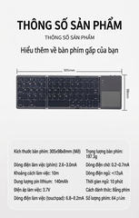 [Order] Bàn phím không dây gấp gọn