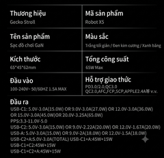 [Order] Củ sạc GaN Gecko Stroll 67w - Đã đóng ngày 07/08/2026