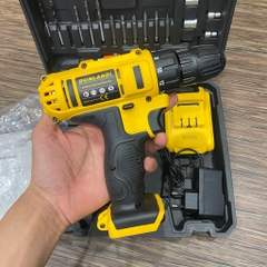 [Instock]  Máy khoan không dây DUNLANDI (Hộp 24 chi tiết + 2 pin + máy)
