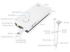 Máy nước nóng trực tiếp Panasonic 4500W DH-4VS1VW / DH-4VP1VW (có bơm)