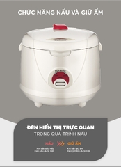 Nồi cơm điện nắp gài Cuckoo 1,8 lít CR-1021 (WH/RD)