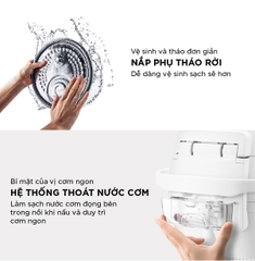 Nồi cơm điện nắp gài Cuckoo 1,8 lít CR-1021 (WH/RD)