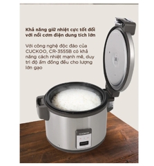 Nồi cơm điện công nghiệp 6,3L Cuckoo CR-3555, Màu đen - Hàng chính hãng, Bảo hành 24 tháng