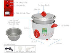 Nồi cơm nắp rời Sharp 2.2 lít KSH-D22V_Màu ngẫu nhiên