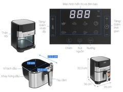 Nồi chiên không dầu 4.2L Tefal EY505D15