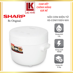 Nồi cơm điện tử Sharp 1.1 lít KS-COM110DV-WH