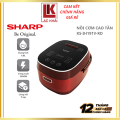 Nồi Cơm Điện Cao Tần Cảm Ứng Sharp 1.8L KS-IH191V-BK/GL/RD