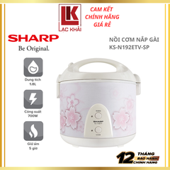 Nồi cơm nắp gài Sharp 1.8L KS-N192ETV -SP