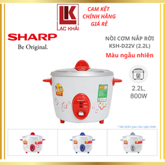 Nồi cơm nắp rời Sharp 2.2 lít KSH-D22V_Màu ngẫu nhiên