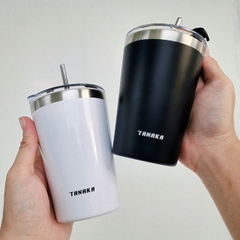 Ly giữ nhiệt nóng lạnh kèm ống hút 450ml Tanaka