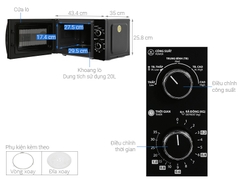Lò vi sóng 20L Toshiba MWP-MM20P(BK)