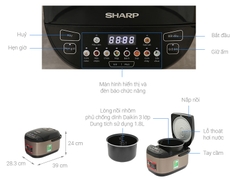Nồi cơm điện tử Sharp KS-TH18E2ORS