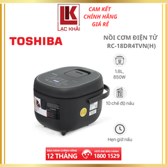 Nồi cơm điện tử Toshiba 1.8 lít RC-18DR4TVN (Trắng / Xám đậm)