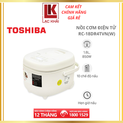 Nồi cơm điện tử Toshiba 1.8 lít RC-18DR4TVN (Trắng / Xám đậm)