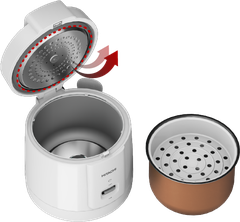 Nồi cơm điện cơ Hitachi RZ-S18MM-W, dung tích 1.8L, màu trắng