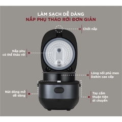 Nồi cơm điện tử Cuckoo 1.08L CR-0690F/BKBKCRVNCV màu Đen