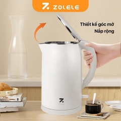 Ấm đun siêu tốc 1.7L Zolele SH1701, Bình đun siêu tốc inox 2 lớp
