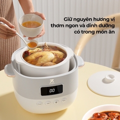 Nồi Nấu Chậm 1L ZOLELE ES101, Nấu Cháo, Hầm, Hấp, Chưng Yến