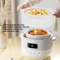 Nồi Nấu Chậm 1L ZOLELE ES101, Nấu Cháo, Hầm, Hấp, Chưng Yến