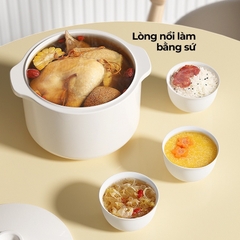 Nồi Nấu Chậm 1L ZOLELE ES101, Nấu Cháo, Hầm, Hấp, Chưng Yến