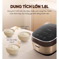 Nồi Cơm Điện Cao Tần Cảm Ứng Sharp 1.8L KS-IH191V-BK/GL/RD