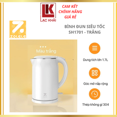 Ấm đun siêu tốc 1.7L Zolele SH1701, Bình đun siêu tốc inox 2 lớp