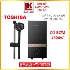 Máy nước nóng trực tiếp 4500W có bơm Toshiba TWH-45EMC1PVN(K)-KB
