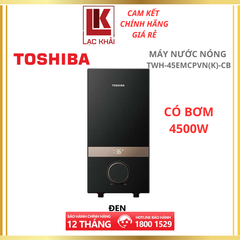 Máy nước nóng trực tiếp có bơm Toshiba 4500W TWH-45EMCPVN-CB (Xám / Đen)