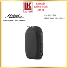 Khăn tắm Matador NanoDry_Charcoal viên con nhộng móc khóa Size Lớn gấp gọn, Chất liệu vải Nano siêu nhẹ, thấm hút tốt