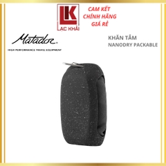Khăn tắm Matador NanoDry_Black Granite viên con nhộng móc khóa Size Lớn gấp gọn, Chất liệu vải Nano siêu nhẹ, thấm hút tốt