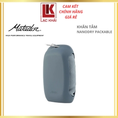 Khăn tắm Matador NanoDry_Slate Blue viên con nhộng móc khóa Size Lớn gấp gọn, Chất liệu vải Nano siêu nhẹ, thấm hút tốt