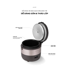 Nồi Cơm Điện nắp gài Cuckoo 3.06 lít CR-1755/KBBKCRVN - Hàng chính hãng