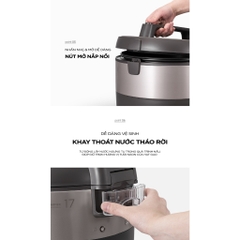 Nồi Cơm Điện nắp gài Cuckoo 3.06 lít CR-1755/KBBKCRVN - Hàng chính hãng