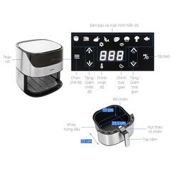 Nồi chiên không dầu Hafele AF-T5A (535.43.712) 5 lít