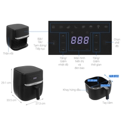 Nồi chiên không dầu Hafele HS-AF502B (535.43.713)