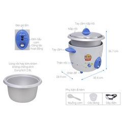 Nồi cơm nắp rời Sharp 2.8 lít KSH-D28V - Màu ngẫu nhiên
