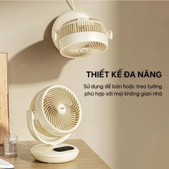 Quạt lưu thông không khí 2 in 1 AQUA AQS-FED2001R(W)-VN