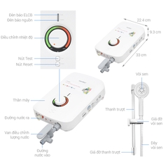 Máy nước nóng trực tiếp Comfee 4500W CWH-45MVNVN(W)-CB