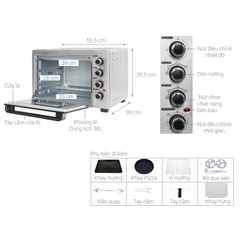 Lò nướng 38 lít Sharp EO-A384RCSV-ST
