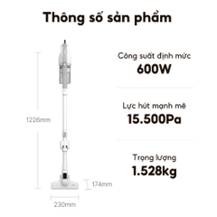Máy hút bụi cầm tay AQUA AQS- CCXL8R(W)-VN